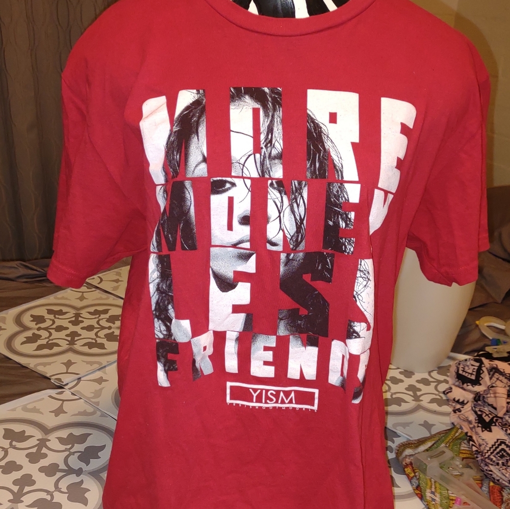 YISM "More Money Less Friends" Red T-Shirt